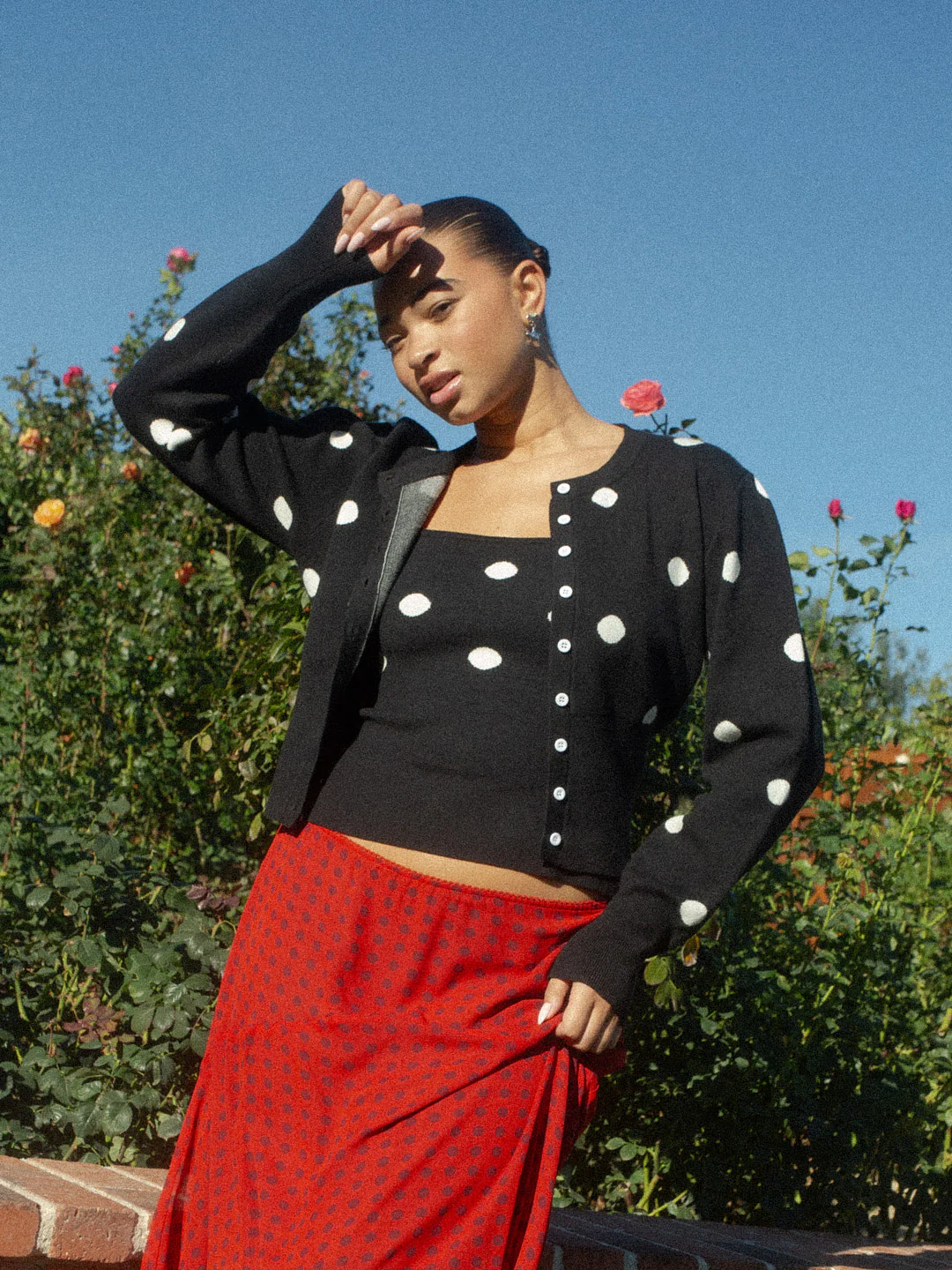 Emi Cardi - Black/White Dot - Image 2