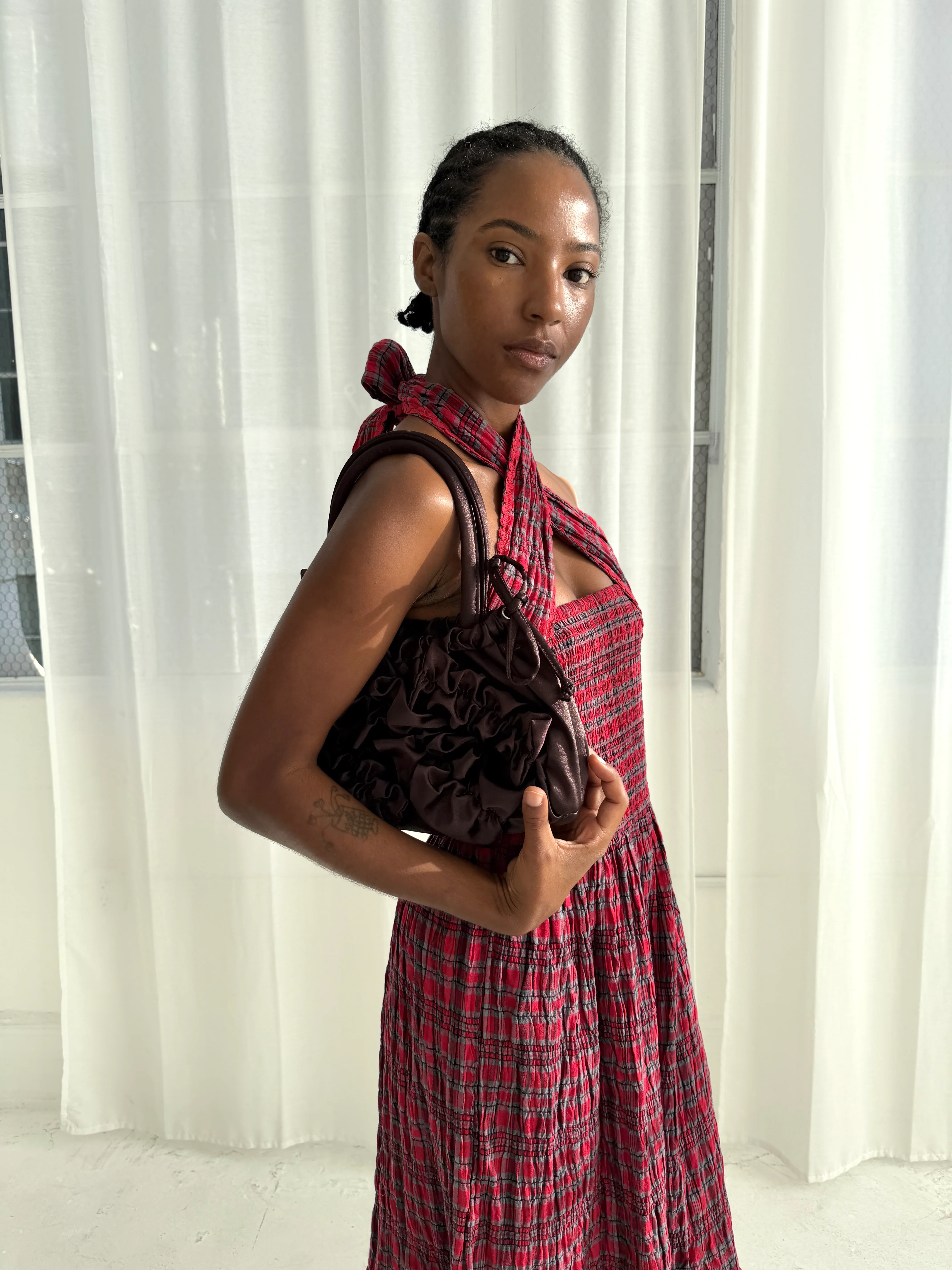 Frilly Alani Bag - Coffee Bean Satin - Image 5