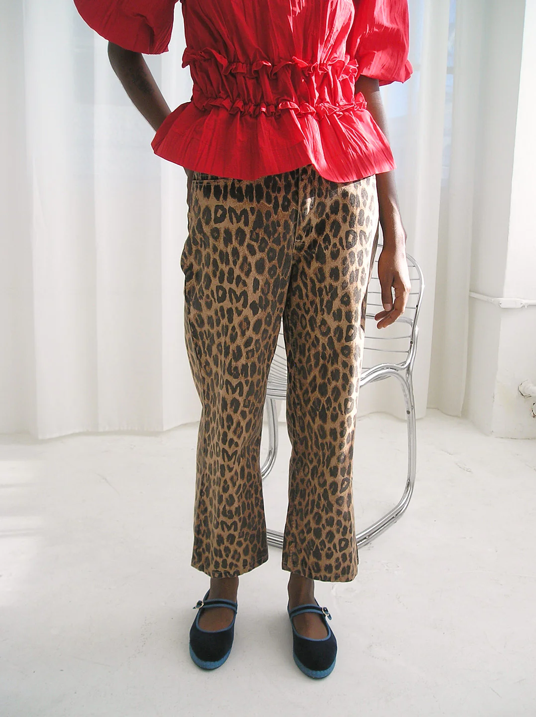Kenny Twill Trouser - Leopard - Image 5
