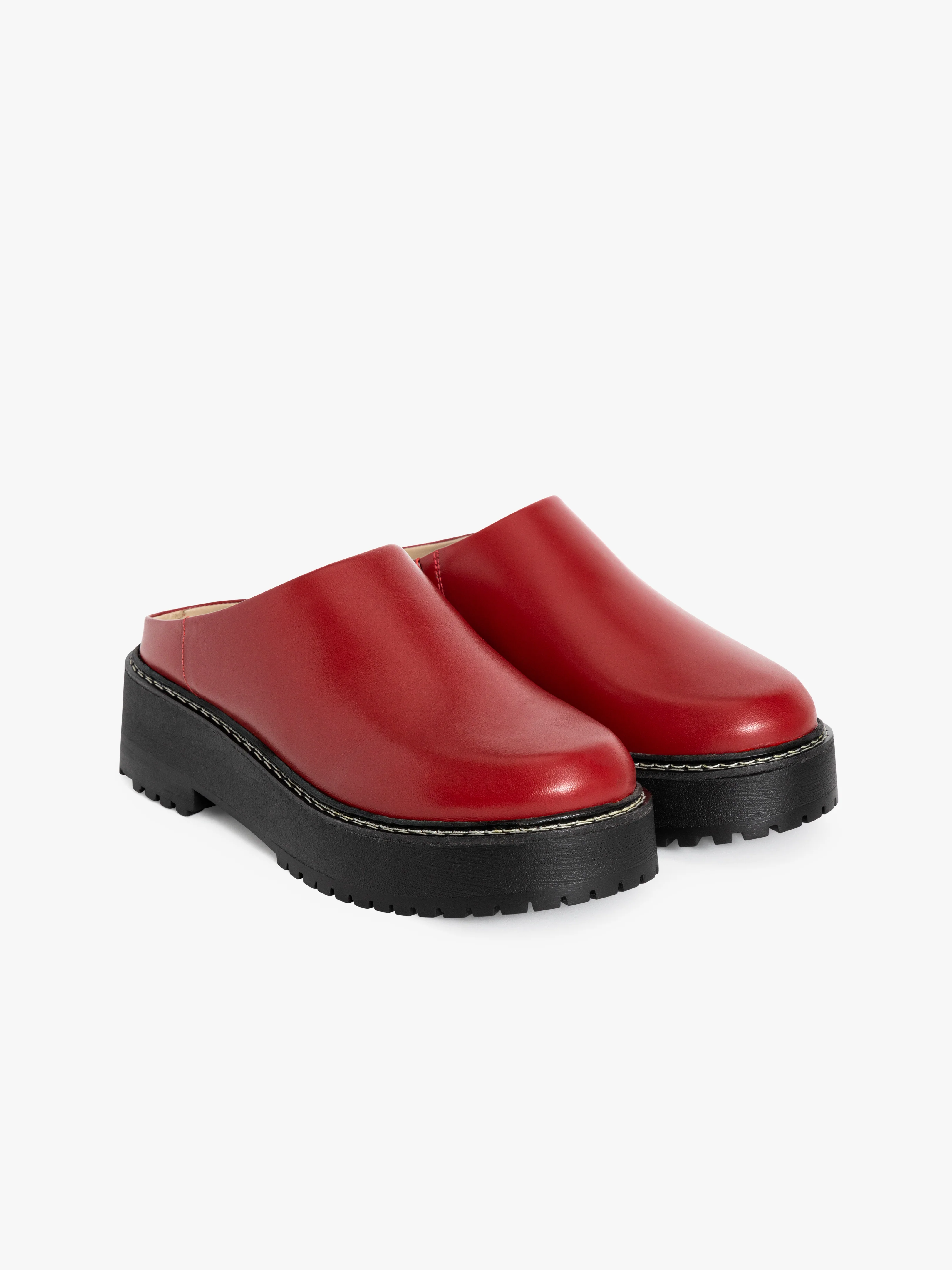 Lena Chunky Mule - Wine - Image 7
