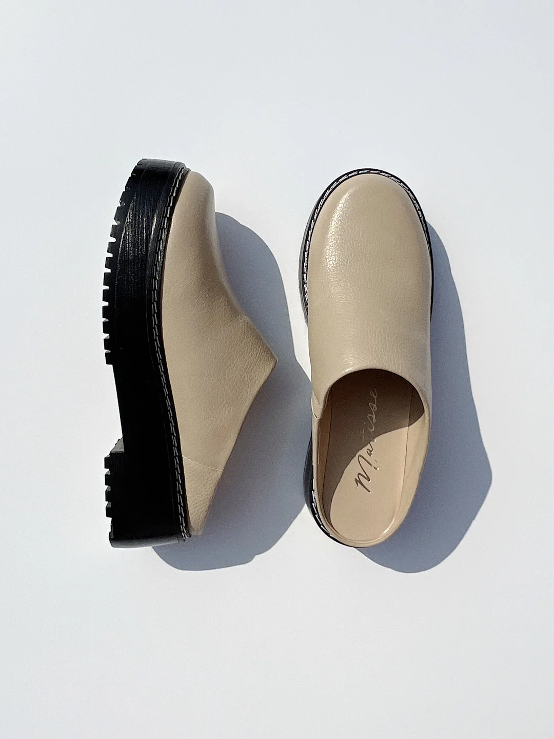Lena Chunky Mule - Oat - Image 4