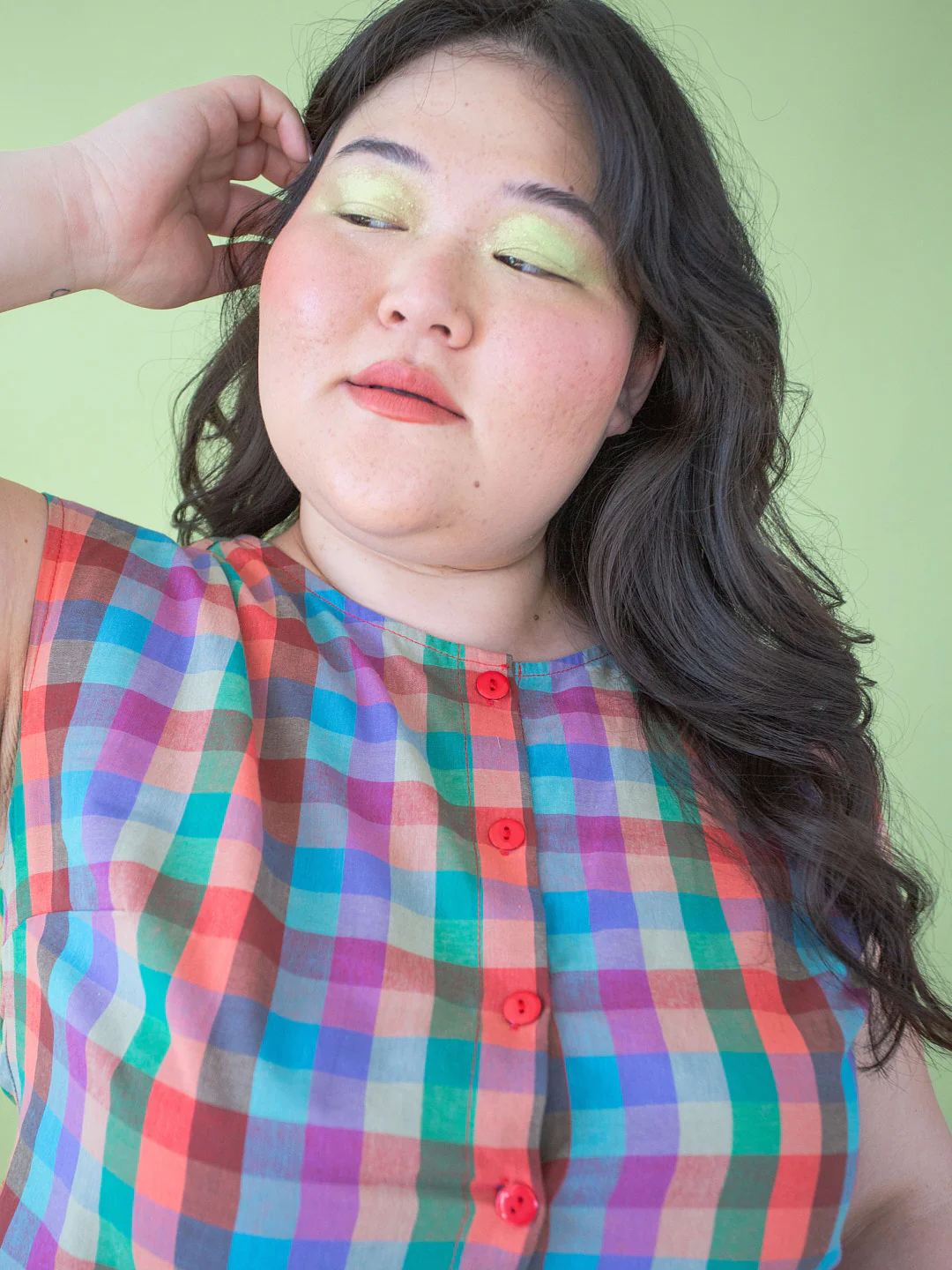 Madeline Top - Colorburst Plaid - Image 6