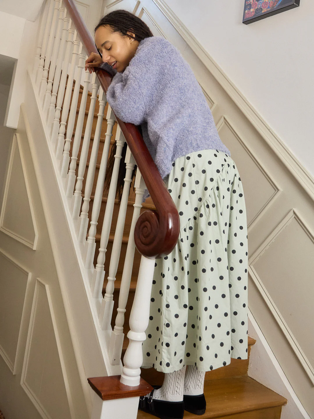 Maeve Midi Skirt - Mint Chip Dot - Image 3