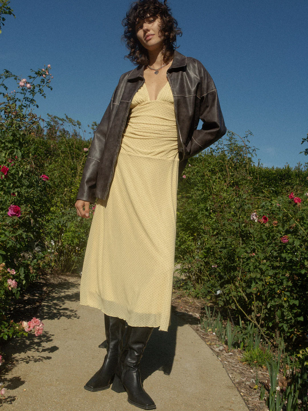 Maribel Dress - Yellow Dot - Image 5