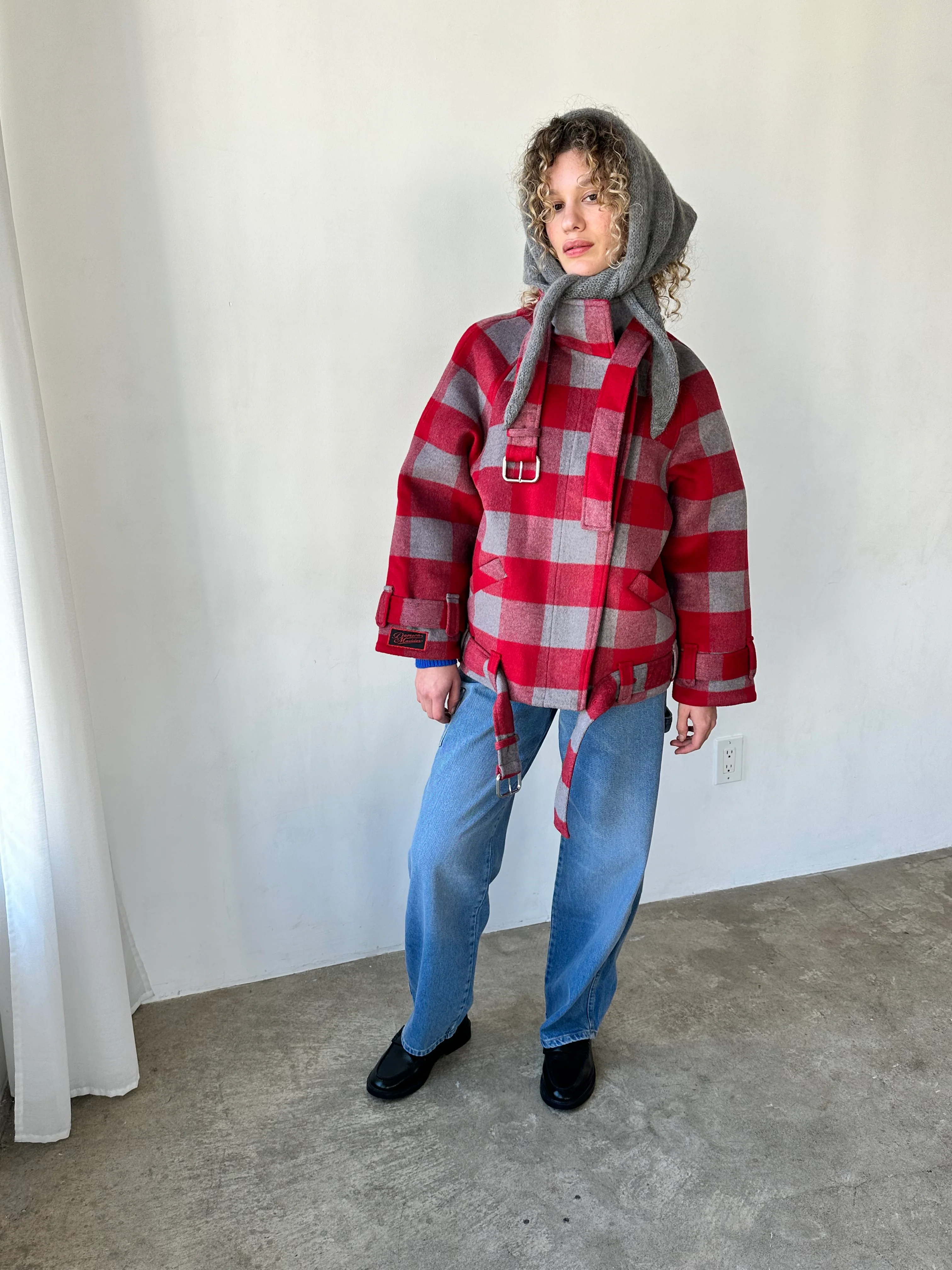 Polly Wool Bomber - Red - Image 5