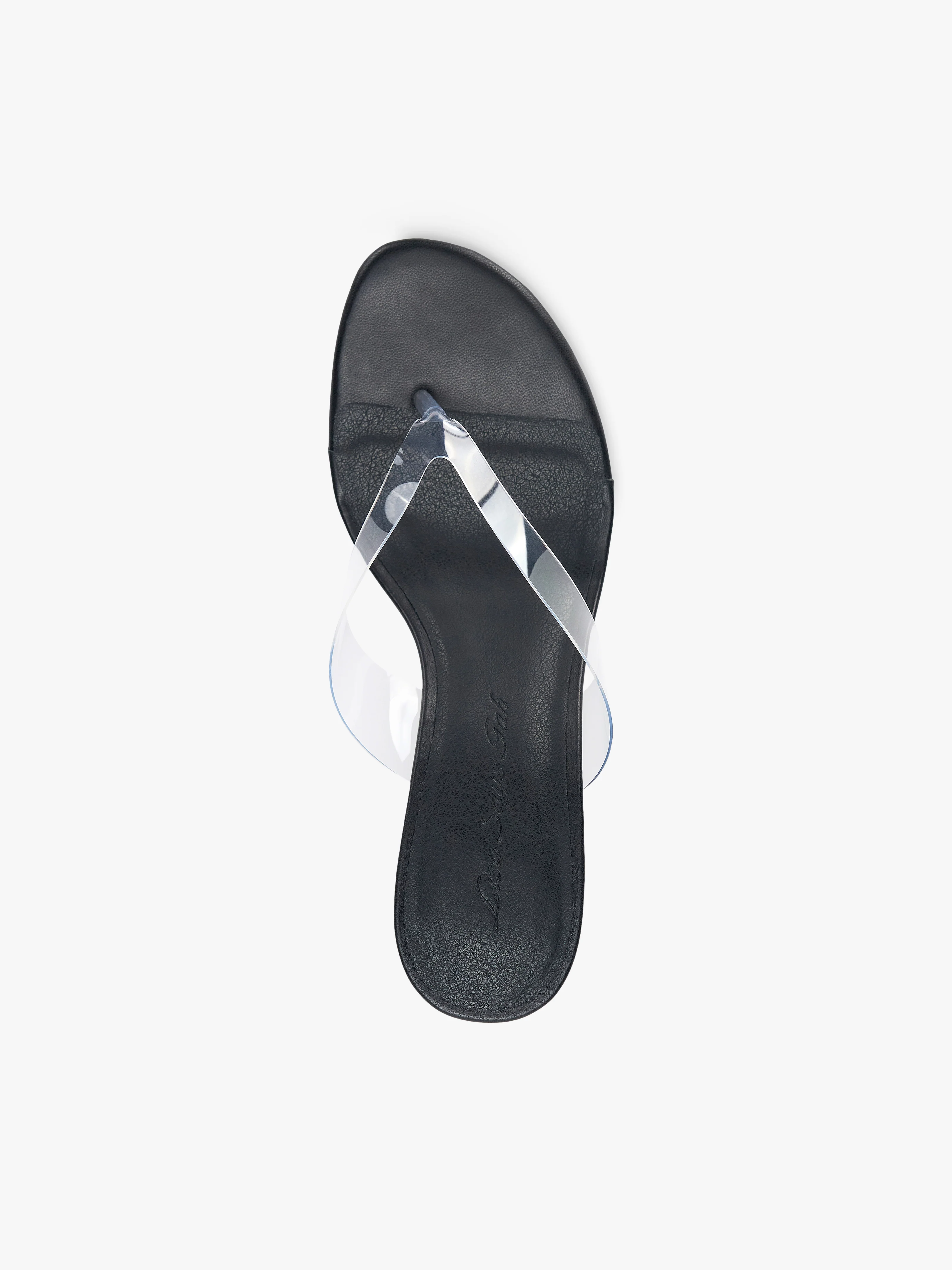 Ramona Wedge Thong - Jet/Clear - Image 11