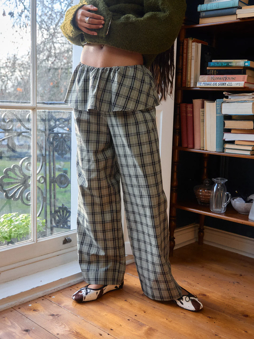 Renee Pant - Moss Plaid - Image 2