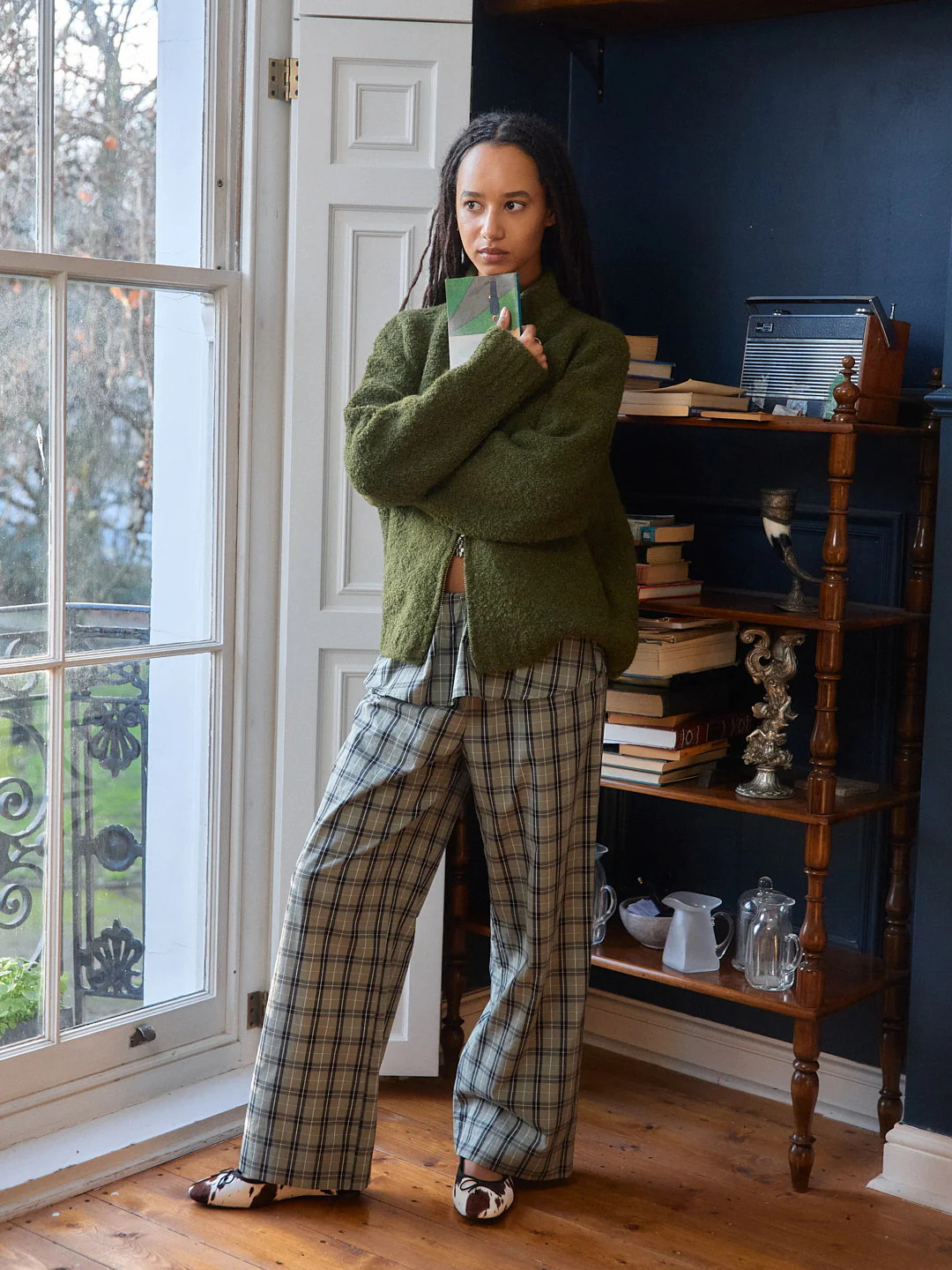 Renee Pant - Moss Plaid - Image 5