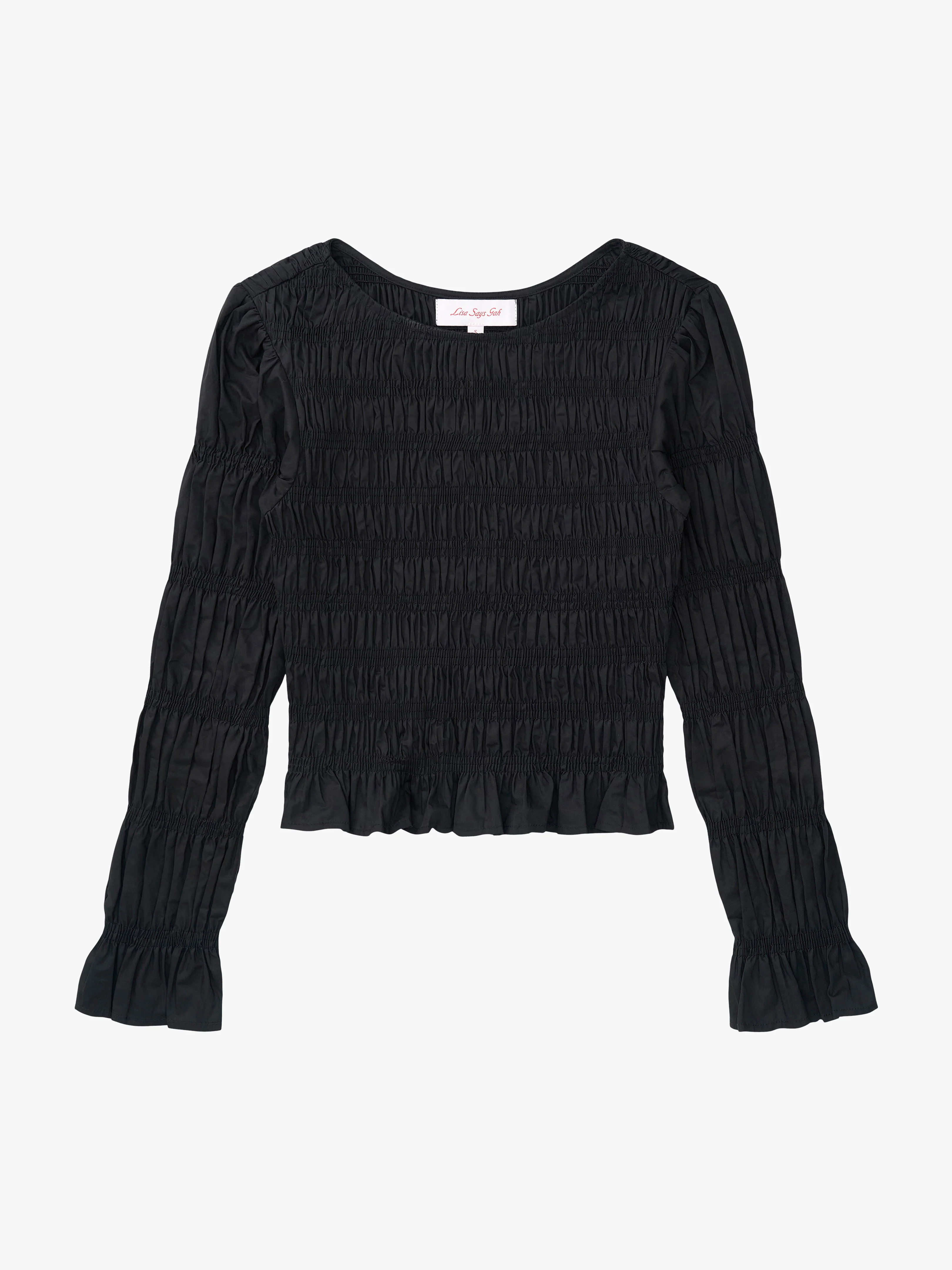 Rue Smocked Long Sleeve - Black - Image 2